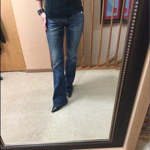 True Religion jeans with pearl buttons